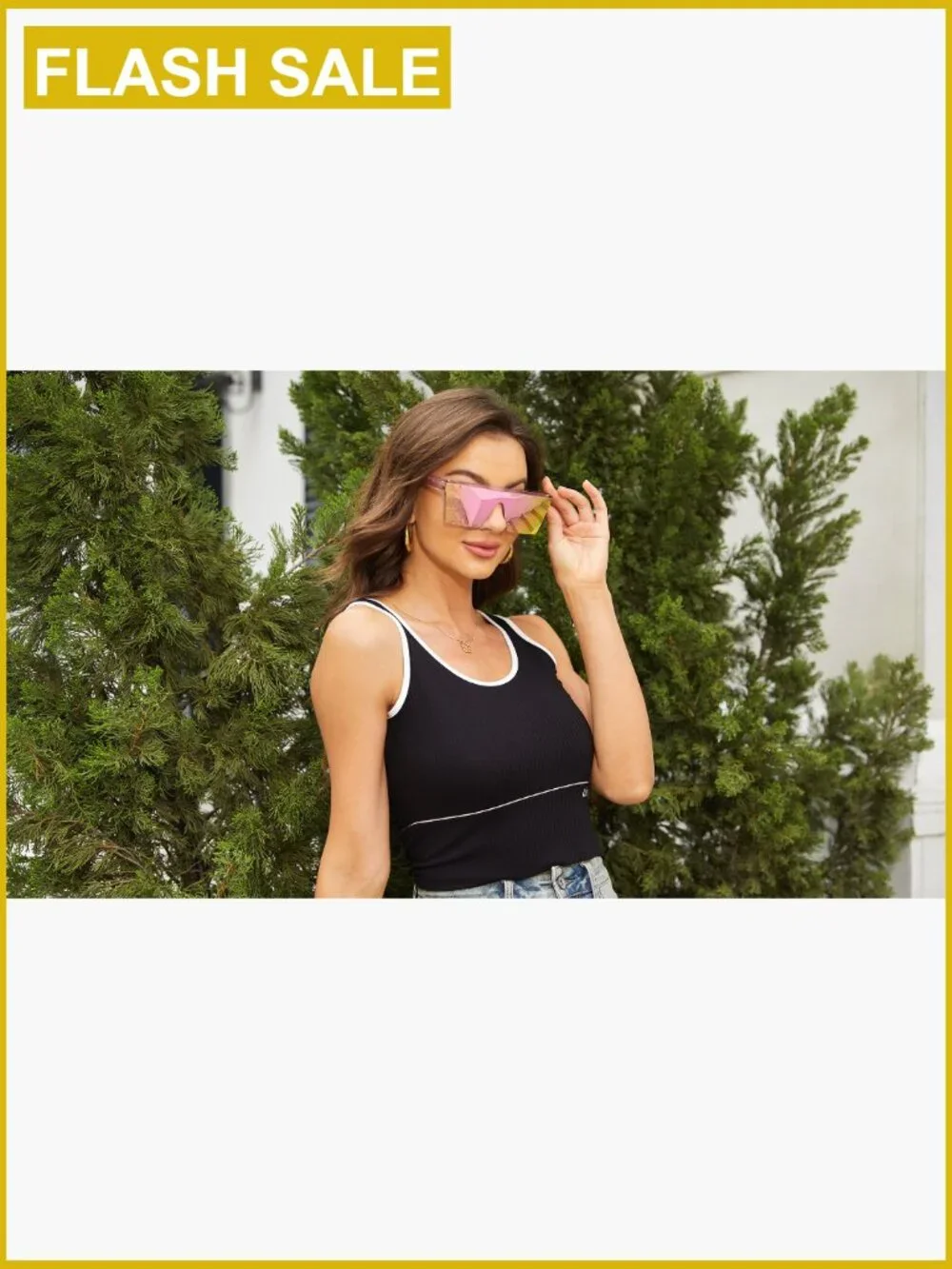 Oversized Square Flat Top Shield Sunglasses Large UV Protection Unisex